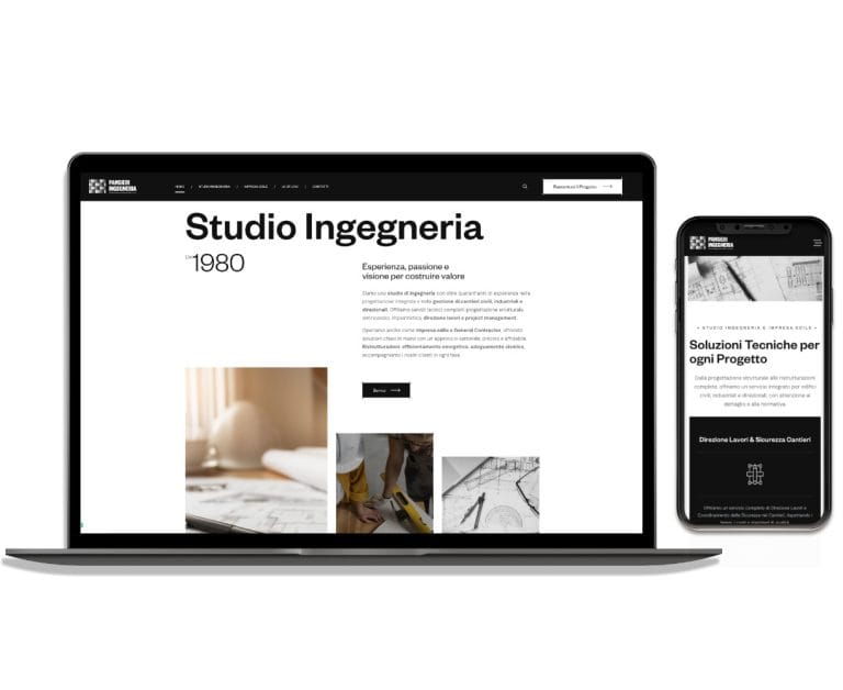 mockup sito web studio di ingegneria