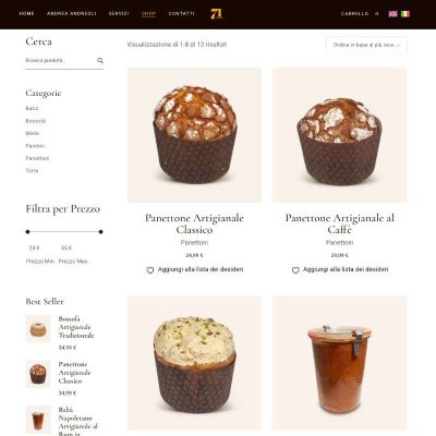 sito ecommerce pasticceria