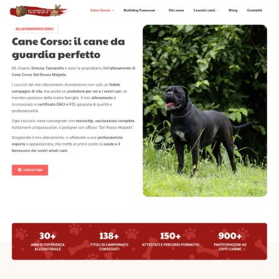 screen sito web allevamento