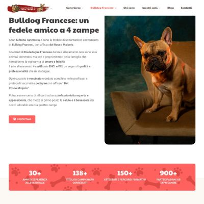 screen sito web allevamento