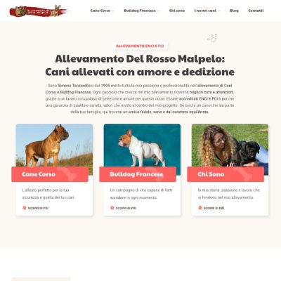 screen sito web allevamento