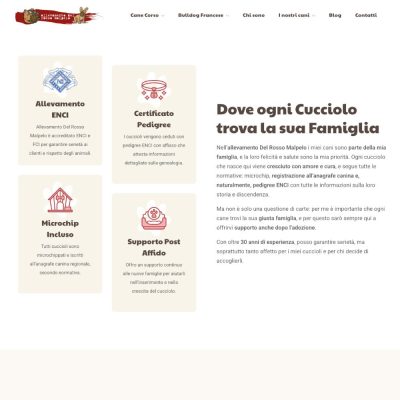 screen sito web allevamento
