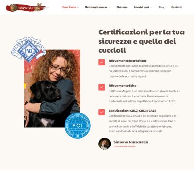 screen sito web allevamento
