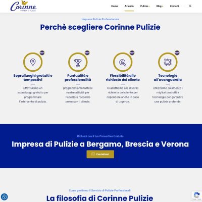 screen sito web impresa di pulizie