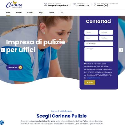 screen sito web impresa di pulizie